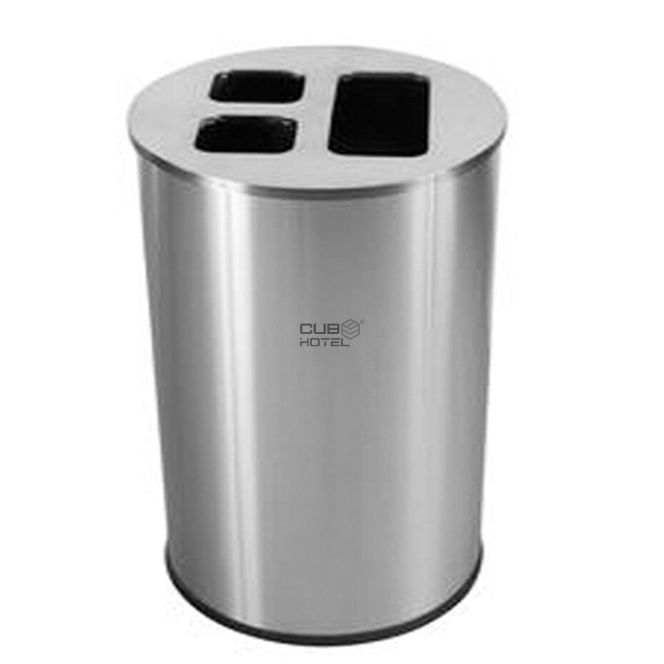 Cubo Triselectivo Inox 60L